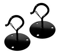 GETAJGHSD 2pcs Heavy Duty Hanging Plant Hooks Carbon Steel Simple Style Strong Load-Bearing Capacity Black Ceiling Hooks for Bird Feeders Lanterns Outdoor Use