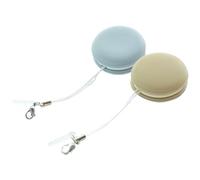 GETAJGHSD 2pcs Macaron Shape Glasses Cleaner Cloths with Clasp and Plug, Sponge Material Removes Grease, Suitable for Glasses and Laptop Screens, Portable Phone Pendant Screen Wipes