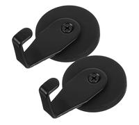 GETAJGHSD 2pcs Magnetic Wreath Hanger Front Door Hook for Wreaths with Magnets Iron Material Black Space-Saving Design Decorative Utility Hooks for Everyday Storage at Home