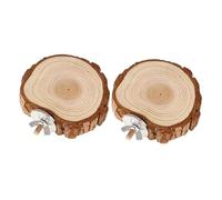 GETAJGHSD 2Pcs Natural Bird Cage Platforms for Parrots and Small Pets Hamster Standing Platform with Fine Craftsmanship Enriches Cage Environment and Supports Healthy Activity