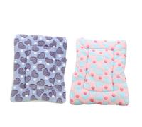 GETAJGHSD 2pcs Pet Sleeping Pads Soft Cotton Blankets Warm Resting Mats for Small Dogs Cats Cozy Non-deformable Mattress Bed Protecting Furniture Hair Random Color