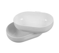 GETAJGHSD 2PCS Plastic Bird Bath Bowls Replacement for Small Birds Cage Feeder Weather Resistant Deep Water Dish for Outdoor Garden Balcony Indoor Use
