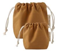 GETAJGHSD 2pcs Portable Canvas Makeup Bags with Large Opening for Storage, Lightweight Drawstring Cosmetic Pouches Suitable for Daily Use and Vacations