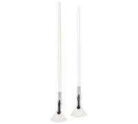 GETAJGHSD 2pcs Portable Fan Shaped Eyelash and Eyebrow Brushes Artificial Fiber and Plastic Handle, Fit Eye Line for Outdoor and Makeup Use