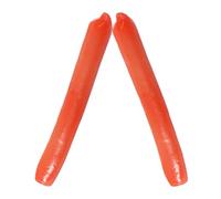 GETAJGHSD 2Pcs Realistic Fake Hot Dog Model PVC Artificial Sausage Food Display Props for Party Decoration and Kitchen Play Food Pretend Play