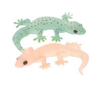 GETAJGHSD 2pcs Realistic PVC Lizard Figurines Animal Figures with Smooth Edges Educational Desktop Lizard Decoration for Learning and Play
