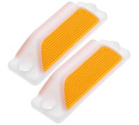 GETAJGHSD 2pcs Rectangular Reflective Marker Traffic Safety Road Marker Polycarbonate Plastic Material Easy Identification Reflective Design for Garage and Different Road Conditions