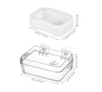 GETAJGHSD 2Pcs Reptile Feeder Cups with Strong Suction Anti-escape Feeding and Water Bowls for Geckos Lizards Bearded Dragons Transparent Abs Material Suitable for Smooth Surfaces