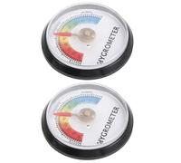 GETAJGHSD 2pcs round Terrarium Hygrometer for Turtle and Tortoise Enclosure, Plastic Material with Quick Response Reading, Universal Compatibility, 5.10x5.10x1.00cm, for Pet Habitat Humidity