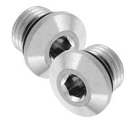 GETAJGHSD 2pcs Scuba Regulator Sealing Plug with Copper Chrome Plating and Polished Surface, Silver Diving Connector Plug Minimising Water Resistance and Preventing Accidental Loosening