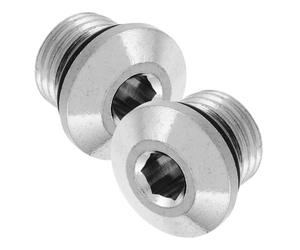 GETAJGHSD 2pcs Scuba Regulator Sealing Plug with Copper Chrome Plating and Polished Surface, Silver Diving Connector Plug Minimising Water Resistance and Preventing Accidental Loosening