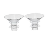 GETAJGHSD 2Pcs Silicone Flange Inserts for Breast Pump Wearable Electric Breast Pump Parts Washable Flexible Flange Connectors for Easy Milk Collection Compatible with Various