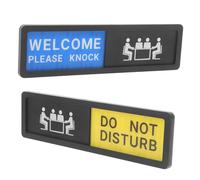 GETAJGHSD 2pcs Sliding Privacy Sign Do Not Disturb Indicator for Conference Rooms and Offices Simple Knock Door Sign Scratch Design for Easy Use