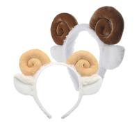 GETAJGHSD 2pcs Soft Plush Sheep Horn Headbands and Adults, Gentle Cloth Material with Versatile Styling, for Festivals and Spa Use in Cooler Months