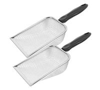 GETAJGHSD 2pcs Stainless Steel Beach Mesh Set for Pets and Food Multi-Use Sand Filter Tool Fine Mesh for Outdoor Activities and Cooking