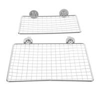 GETAJGHSD 2Pcs Stainless Steel Bird Perch Stand Set Small and Large Flat Platforms for Parrots, Cockatoos, and Parakeets - Sturdy Cage Accessory for Home and Pet Use