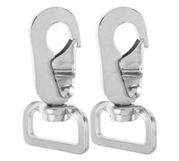 GETAJGHSD 2pcs Stainless Steel Trigger Clip Hook for Equestrian Activities, 7.5cm Heavy Duty Swivel Snap Hook with 360° Rotation and Spring Loaded Closure, Easy to Install and Prevents Rein