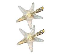 GETAJGHSD 2pcs Star-shaped Pearl Hair Barrette for Women Chic Hair Clips for Comfortable Non-damaging Design for Everyday Use