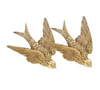 GETAJGHSD 2pcs Swallow Decor Wall Swallow Ornament Home Resin Wall Sculpture 4.91x3.93x0.59in Creative Realistic Look Not Easy to Deform Not Easy to Fade Unique Shaped Design for Indoor