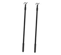 GETAJGHSD 2pcs Telescopic Curtain Pull Rod Curtain Rod Adjustable Blinds Push Pull Telescopic Draw Adjustable Support Aluminum Alloy Black