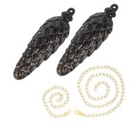 GETAJGHSD 2pcs Traditional Cuckoo Clock with Bird Sounds and Music Plastic Mechanical Clocks Black Antique Vintage Style Wall Mounted for Home and Office Decoration