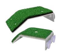 GETAJGHSD 2Pcs Turtle Basking Platform Plastic Reptile Tank Dock with Artificial Lawn PP Material Rest Stand for Aquatic Turtles Fish Tank Decoration and Climbing Ramp