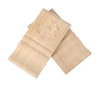 GETAJGHSD 2pcs Unpainted Wood Corbels Decorative Brackets with Relief Carving Lightweight Wooden Countertop Support for Multiple Interiors and Studies