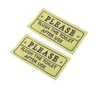 GETAJGHSD 2pcs Warm Reminder Post Toilet Bathroom Notice Decal Flush Toilet Warning Sign for Home Office Restroom Promotes Cleanliness