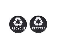 GETAJGHSD 2pcs Waterproof PVC Recycle Sticker for Wall and Window, Self-Adhesive Trash Bin Labels Helping Sorting Recyclables, for Recycle and Outdoor Use