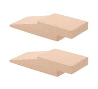 GETAJGHSD 2pcs Wooden Jeweler Bench Work Block with Adjustable Support and Smooth Polishing Surface, Sturdy Craft Clamp Wood Block for Polishing and Drilling Jewelry Handmade Crafts