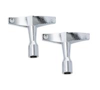 GETAJGHSD 2pcs Zinc Alloy Drum Keys Percussion Tuning Tools Silver Drum Set Adjusters Lightweight Portable for Professional and Personal Use