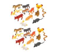 GETAJGHSD 2sets Educational Zodiac Animal Models for Boy Girl Realistic Simulation Toys for Imagination and Learning Great for Birthday Party Favors and Early Development