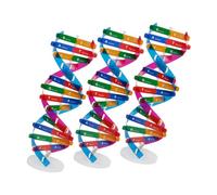 GETAJGHSD 3 Pcs Double Helix Structure for Biology Learning Engaging DIY Assembly Educational Tool for Genetics Study and Classroom Use