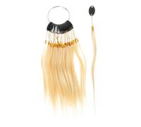 GETAJGHSD 30pcs Human Hair Color Samples Set with Buckles Real Hair Testing Rings Salon Stylist Supplies
