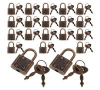 GETAJGHSD 30pcs Vintage Mini Copper Padlocks with Keys - Antique Style Locks for Suitcase, Jewelry Box, Wooden Furniture, and Travel Storage Security