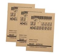 GETAJGHSD 3pcs Beginner Guide to Chinese Mahjong Rules Quick Reference Tips and Cultural Insights for Enhanced Gameplay and Family Fun