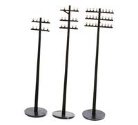 GETAJGHSD 3pcs Mini Telegraph Poles Set for Model Railway Scenery DIY Micro Landscape Decor Small Telecommunication Poles for Sand Table Projects