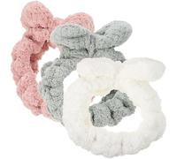 GETAJGHSD 3pcs Plush Bowknot Headbands for Women, Soft and Comfortable Hairbands to Keep Hair from Face, for Washing Your Face and Bath Time Use