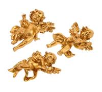 GETAJGHSD 3pcs Resin Angel Sculpture Nordic Cherub Figurines for Entryway Wall Hanging Decor Intricate Detailed Ornament Symbolizing Hope and Harmony for Living Bedroom