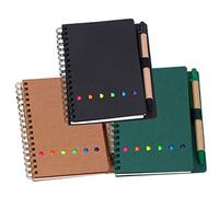 GETAJGHSD 3Pcs Spiral Sticky Notepad for Students Monthly Planner Notepad Decorative Note Taking Handbook Green Black and Brown Convenient School Supply for Home and Office