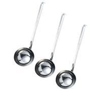 GETAJGHSD 3pcs Stainless Steel Soup Ladles 60cc 1.5mm Thick Integrated Long Handle Measuring Spoons for Kitchen Cooking and Restaurant Serving