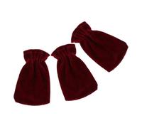 GETAJGHSD 3pcs Velvet Piano Pedal Covers Red Piano Pedal Protector Sleeve Soft Socks for Grand and Digital Keyboard Accessories