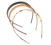 GETAJGHSD 3pcs Wide Plastic Headband with Short Teeth for Women, Flexible PC Material with Ergonomic Fit, Smooth Surface Hair Band Suitable for Office and Date Nights, Retro 90s Style Hair