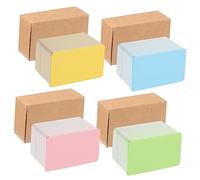 GETAJGHSD 4 Boxes Colored Kraft Paper Cards of Blank DIY Craft Message Cards for Learning Study Revision Smooth Writing Yellow Green Blue Pink