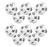 GETAJGHSD 40pcs 20-sided Acrylic Alphabet Game Dice for Portable White Letter Dice for Vocabulary Building DIY Spelling Games and Family Word