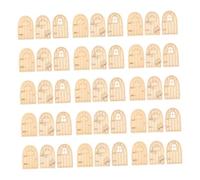 GETAJGHSD 45pcs Wooden Fairy Doors for Wall Miniature Garden Windows Unpainted DIY Craft with Door Mushroom Blank Designs Sturdy Natural Wood Fairy Garden Accessories for Home Decor
