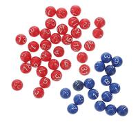 GETAJGHSD 49pcs Colored Raffle Game Balls for Adult Party Games Plastic Bingo Balls Numbers for Lottery Draws and Desktop Gaming