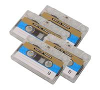 GETAJGHSD 4pcs 30-minute Blank Audio Cassette Tape Set Hard Case, Recordable Classic Empty Audio Tapes for Diy Retro Party Greetings and Voice Recording