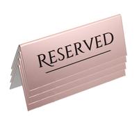 GETAJGHSD 4pcs Acrylic Reserved Chair Signs for Weddings and Family Gatherings Rose Gold Stylish Restaurant Reservation Table Tents for Guest Seating and Event Decoration