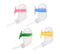 GETAJGHSD 4Pcs Anti-leakage Hamster Drinking Bowls with Cage Mount Vacuum Water Feeders for Pets Silent Non-drip Water Bowls for Rabbits and Dwarf Hamsters Mixed Style Random Color